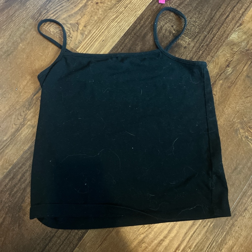 Wild Fable Black Fitted Crop Camisole